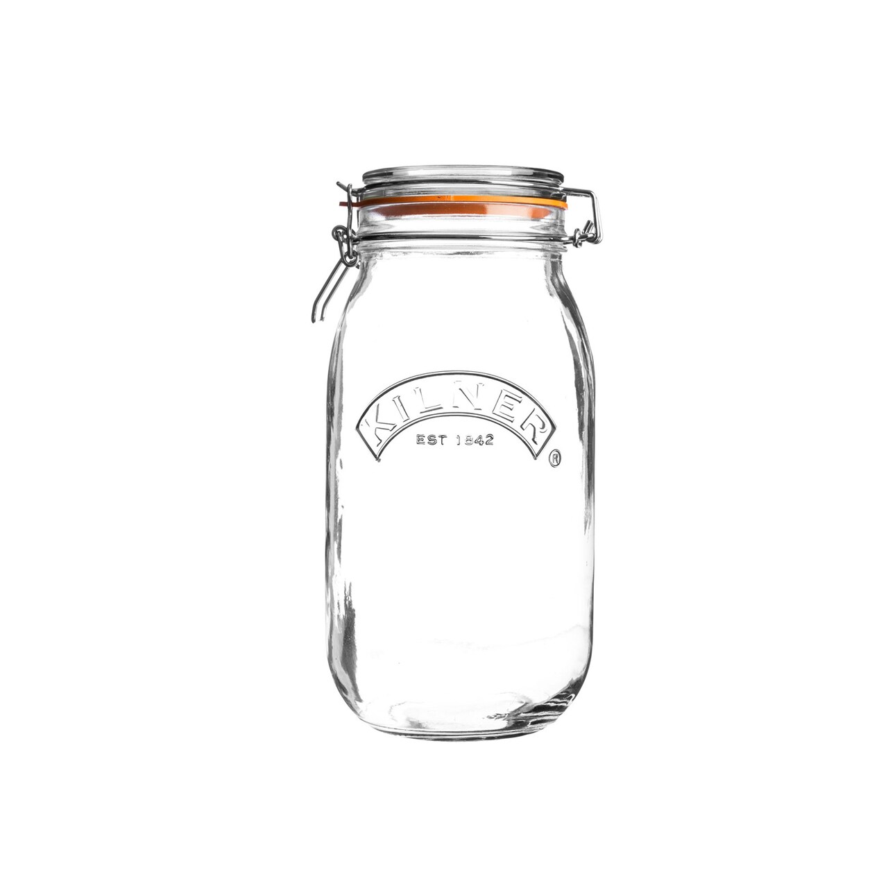 Kilner Round Clip Top Jar for Canning and Food Storage, 51 Ounce